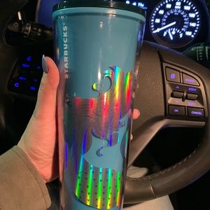Starbucks 2021 Holiday Blue Color Changing Mermaid Siren Tumbler